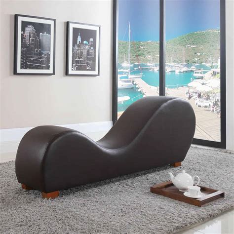Bonded Leather Chaise Lounge Yoga Chair Affordable Modern Design Furniture And Furnishings