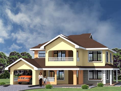 We offer garage plans for two or three cars, sometimes with apartments above. Elegant 4 Bedroom house plans with attached garage |HPD ...