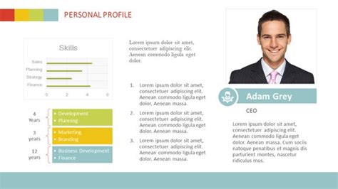 Personal Profile Powerpoint Microsoft Word Lessons Presentation