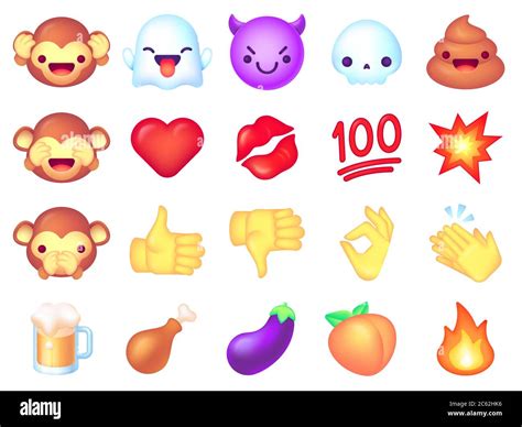 Emoji Icons Cute Smiley Emoticons Happy And Angry Face Comic Turd