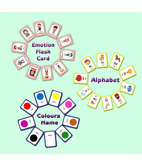 Photojaanic Flashcards For Kids 55 Cards Alphabets Emotion