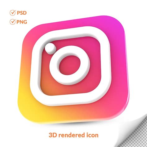 Premium Psd 3d Transparent Instagram Icon Social Media Logo