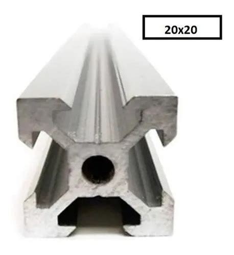Perfil De Aluminio Ranurado 20x20 Mm Longitud 50 Cm Mercadolibre