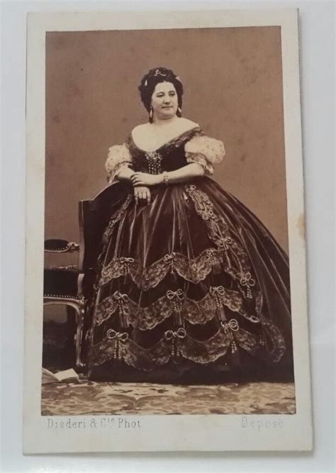 Vintage Old Cdv Photo Victorian Woman Opera Singer By Andre Disderi