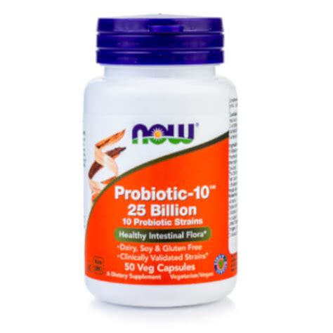 Probiotic 10 50 Billones 50 Capsulas Now Ecoasis