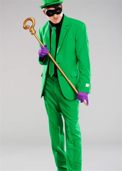Adult Mens The Riddler Style Green Suit Costume