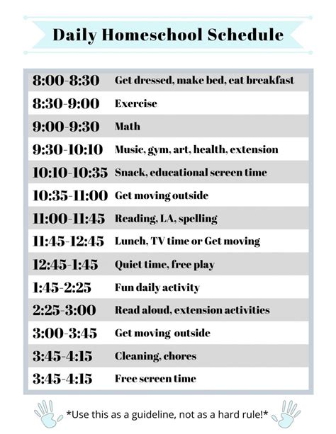 Typical Kindergarten Daily Schedule Aroundjoker
