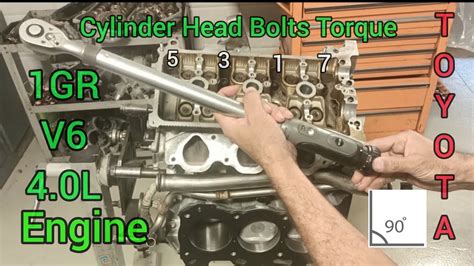 1gr V6 40l Engine Cylinder Head Bolts Torque Youtube