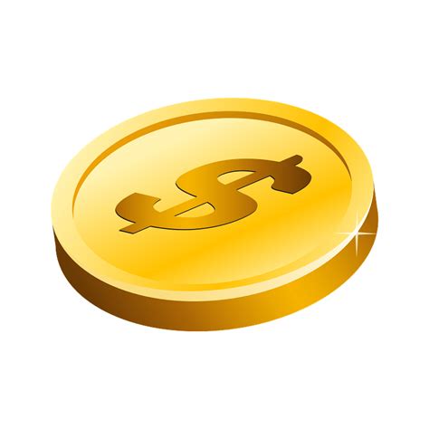 Clipart Moeda De Ouro Em Dólar Png Transparente Stickpng