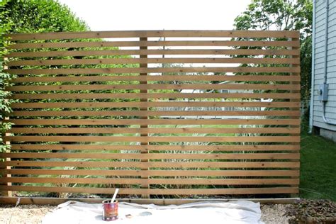 Modern Wood Slatted Outdoor Privacy Screen Details On How To Build