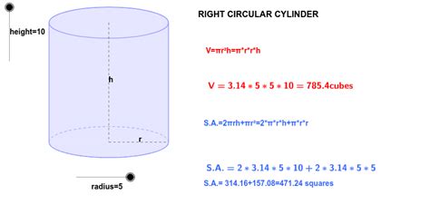 Volume Of Right Circular Cylinder Slidesharetrick