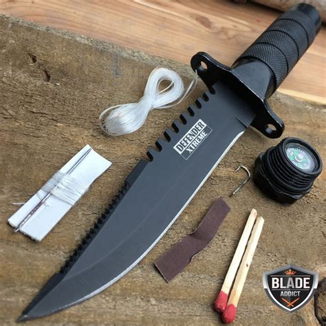 85 Tactical Fishing Hunting Survival Knife W Sheath Bowie Survival