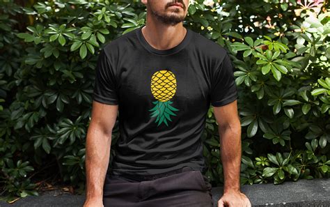 Upside Down Pineapple Shirt Swinger Threesome Dtf Poly Slut Shirt Mens Tee Shirt