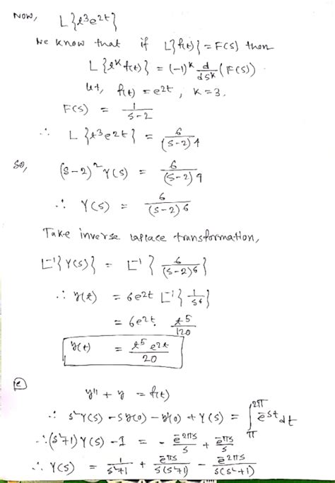 3 Points Each Solve The Following Differential Equations Using