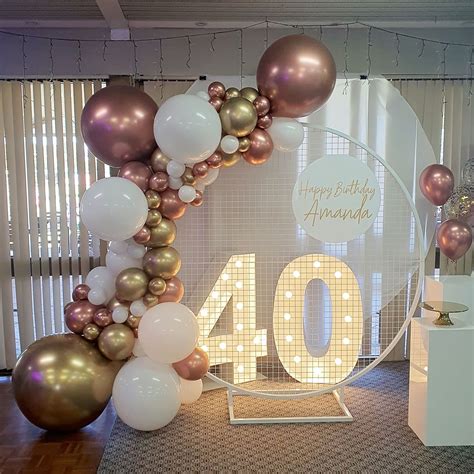 Rose Gold Balloon Garland Perth Western Australia 40th Birthday