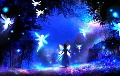 Wallpaper Forest Night Fantasy Fairies The Fairy Queen Images For