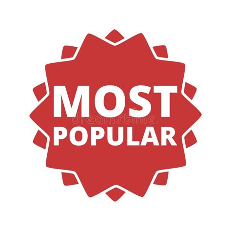 Most Popular Sign Button Icon Stock Vector Illustration Of Award