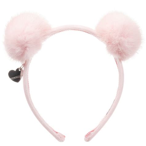 Brand Pink Fur Pom Pom Hairband At Pink Fur Baby