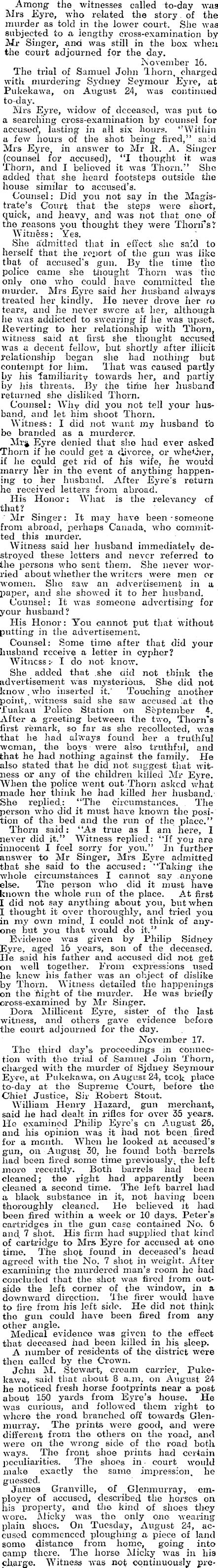 papers past newspapers otago witness 23 november 1920 the pukekawa murder
