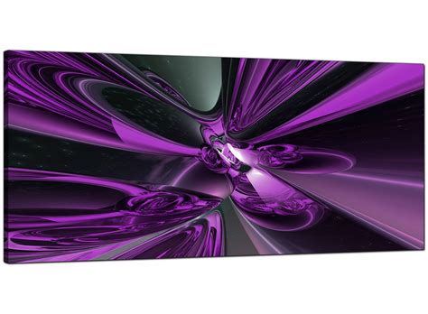 Purple Abstract Canvas Art 120cm X 50cm Cenop