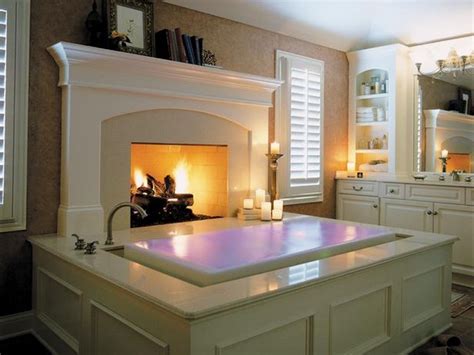 15 Luxury Bathrooms With Astonishing Fireplaces