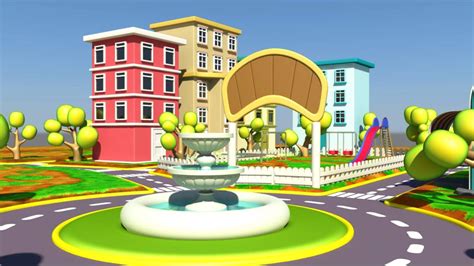 Cartoon City Exterior 3d Model