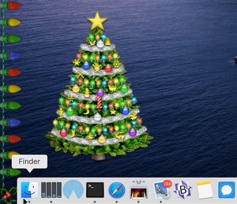 Get A Christmas Tree And Blinking Lights On The Mac Desktop With