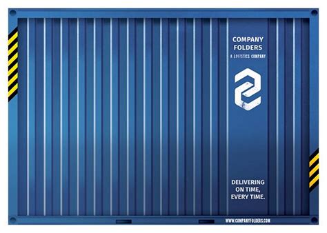 psd shipping container folder design template