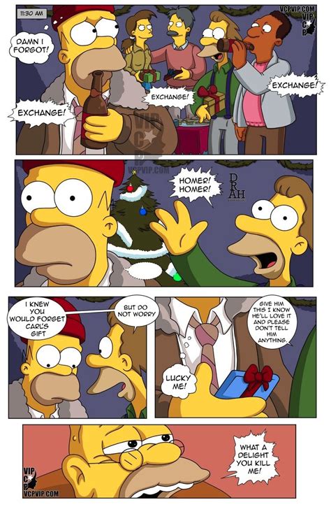 Post 4917451 Abraham Simpson Carl Carlson Christmas Comic Drah Navlag Homer Simpson Lenny