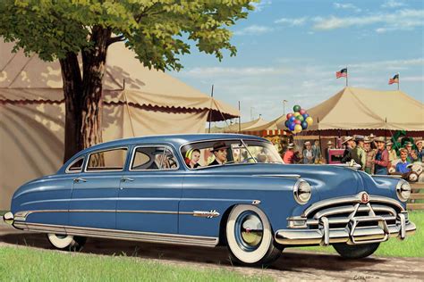 1951 Hudson Hornet Fair Americana Antique Car Auto Nostalgic Rural