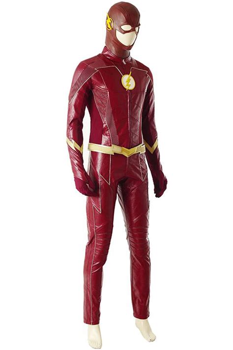 The Flash Season 4 Barry Allen Flash Outfit Jumpsuit Uniform Cosplay C