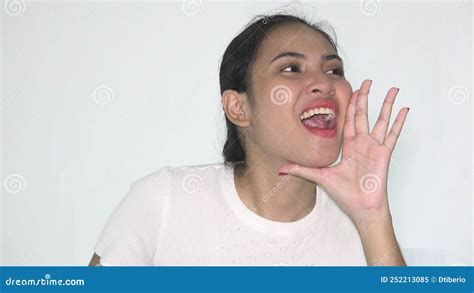 Diverse Woman Yelling Or Shouting Isolated Stock Video Video Of Yell