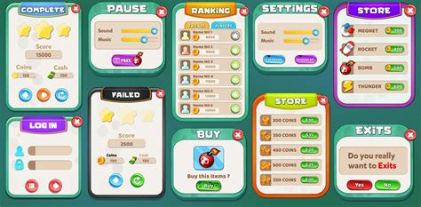 Game Ui Kit With Menus Pop Up Screens And Game Elements 8176842