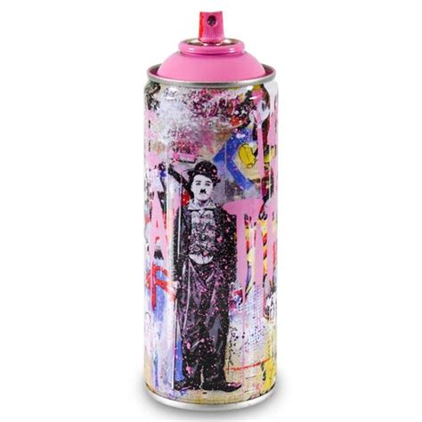 Mr Brainwash Gold Rush Pink Limited Edition Hand Painted Spray Can