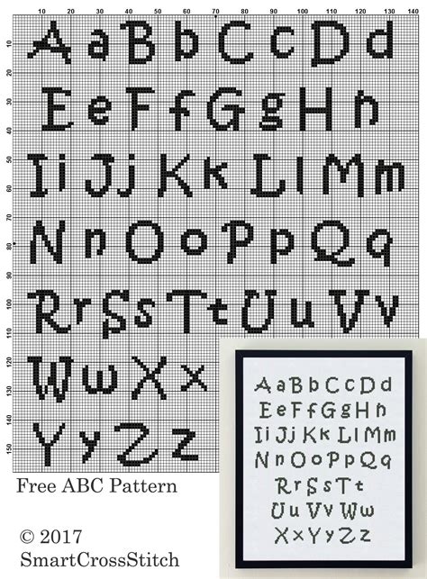 Free Cross Stitch Alphabet Pattern Abc Font Embroidery Design