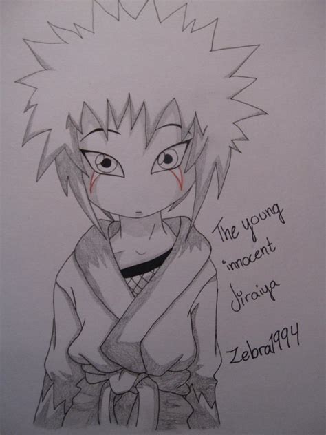 Young Jiraiya Lineart And Shading By Zebra1994 On Deviantart