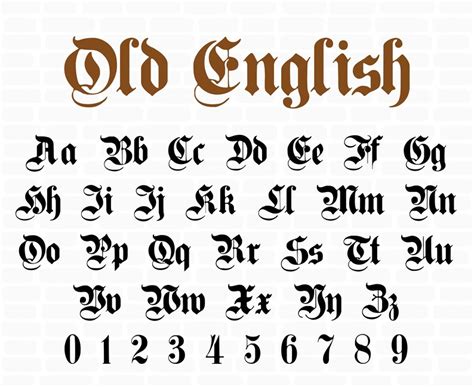 Antiguo Inglés Monogram Svg Fuente Gothic Letras Old English Etsy