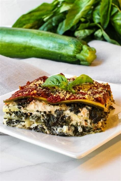 Vegan Zucchini And Spinach Lasagna Wfpb Recipe Healthy Midwestern Girl