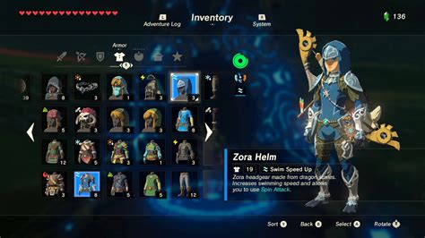 Zelda Breath Of The Wild Armor Set And Outfit Locations Stats And