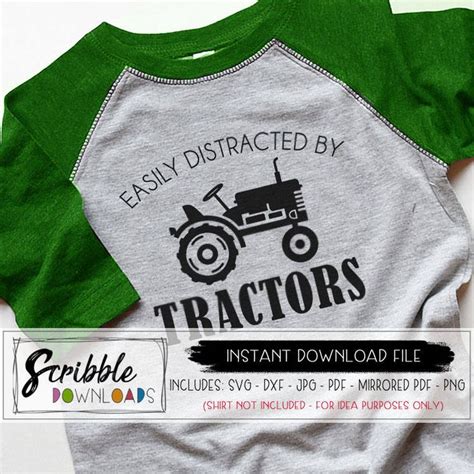 Tractor Svg Easily Distracted By Tractors Babe Babes Svg Etsy Tractors Shirts Tractor Shirt