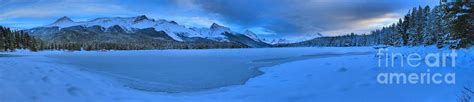 Maligne Lake Winter Panorama Photograph By Adam Jewell Fine Art America