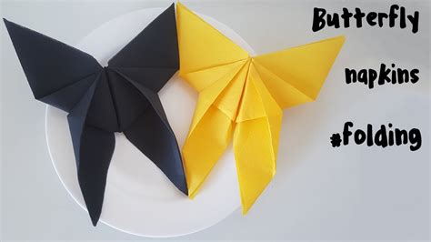Butterfly Napkin Folding 🍴 Napkin Folding Tutorial 🍴 Youtube