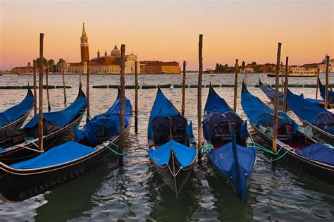 Venice Italy Gondolas And San Giorgio Maggiore In The Bac Flickr