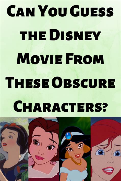 Can You Guess The Disney Movie From These Obscure Characters Disney Character Quiz Disney