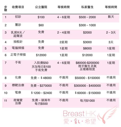 乳癌治療費用 Breast Cancer Hk 香港的乳癌治療資訊