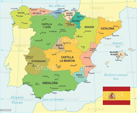 Spagna Mappaillustrazione Immagini Vettoriali Stock E Altre Immagini