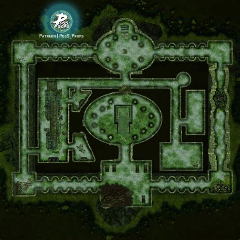 [battlemap] Sunken Temple Free 2500x2500px [dungeon] Fantasymaps