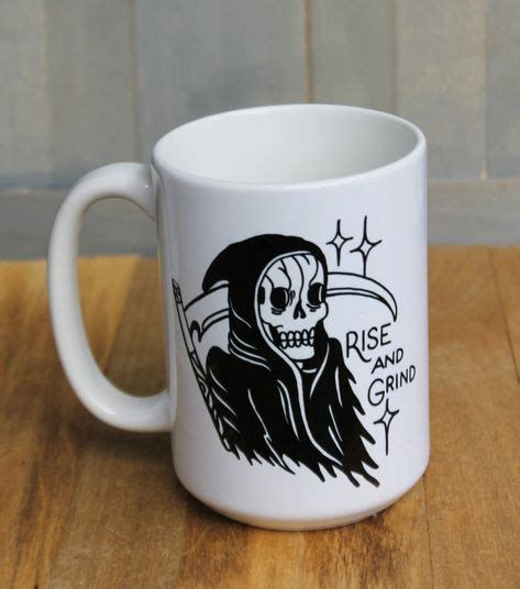 Reaper Rise And Grind Coffee Mug 15 Ounce Ceramic Coffee Cup