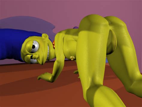 Rule 34 3d All Fours Ass Bed Breasts Color Female Female Only Human Indoors Marge Simpson