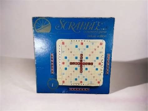 Scrabble Deluxe Edition Game Rotating Table 1982 Selchow And Righter Etsy